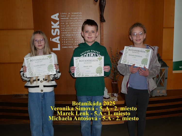najlepší žiaci v botanikiáde