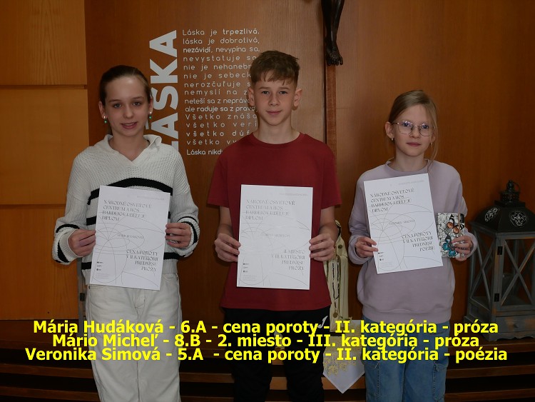 skvelí recitátori na II. stupni